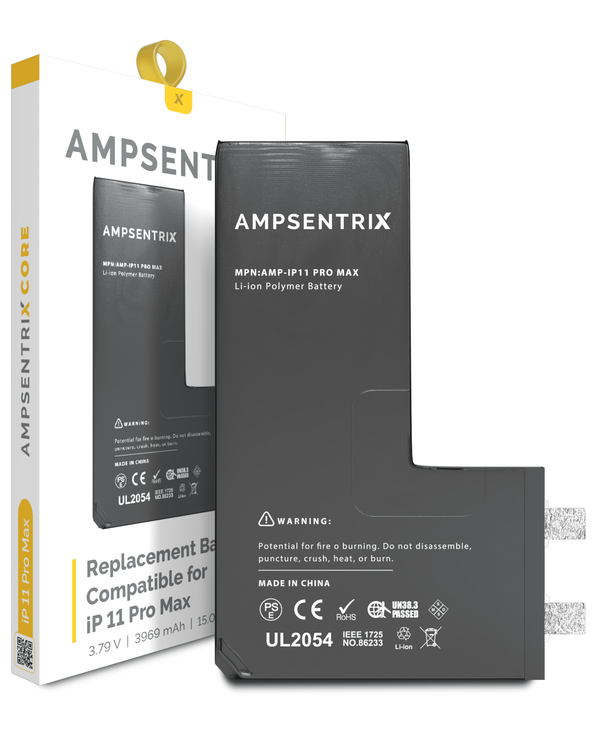 Bateria Litio Ampsentrix CORE iPhone 11 PRO MAX (Requiere Soldadura)