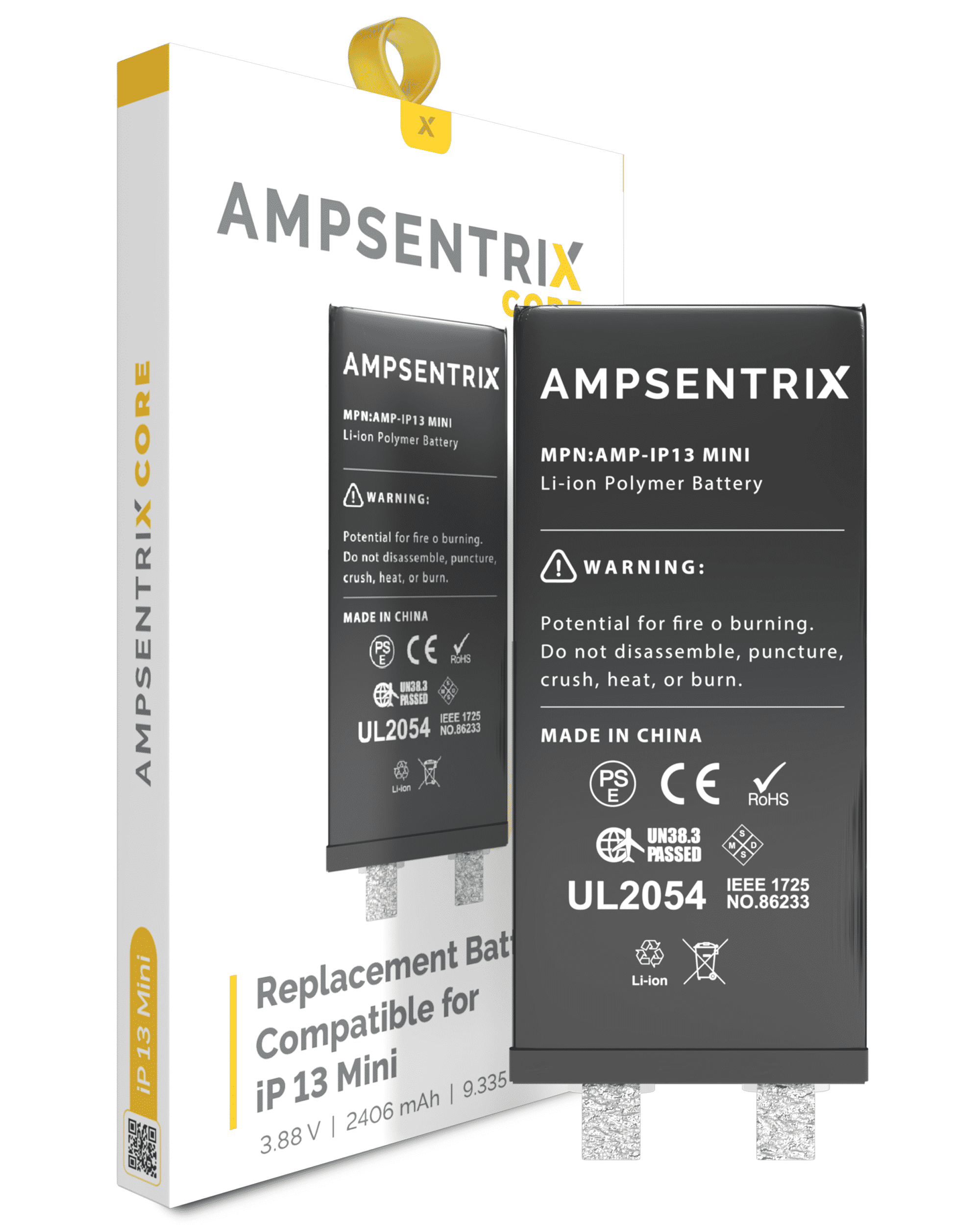 Bateria Litio Ampsentrix CORE iPhone 13 MINI (Requiere Soldadura)